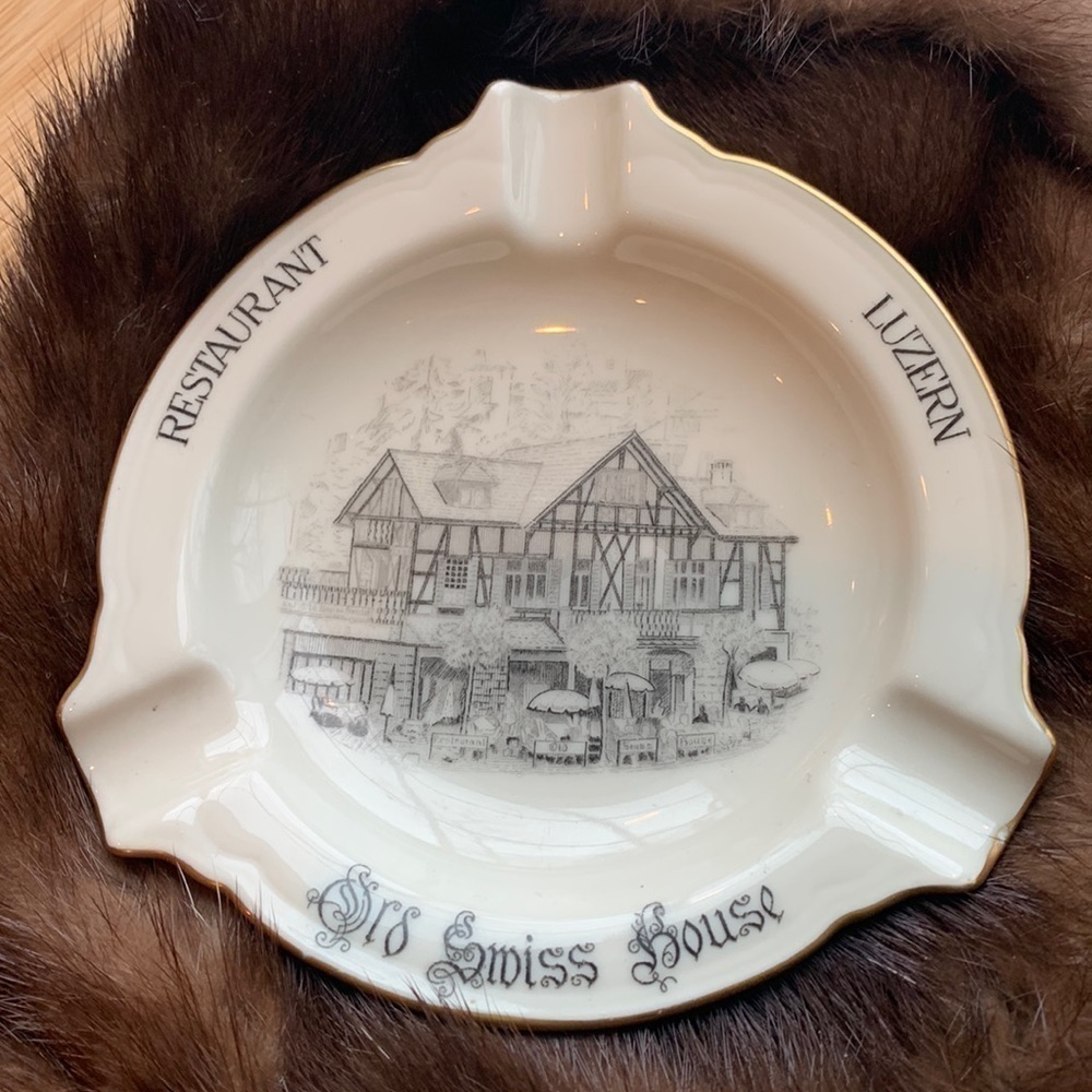 Swiss Langenthal | Restaurant Luzern Old Swiss House Cigarette Ceramic tray